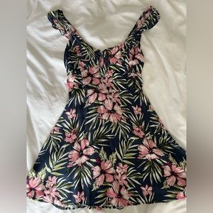 Tropical print dress